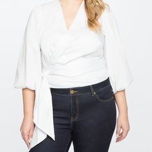 Draper James for ELOQUII 3/4 Sleeve Wrap Top sz 16